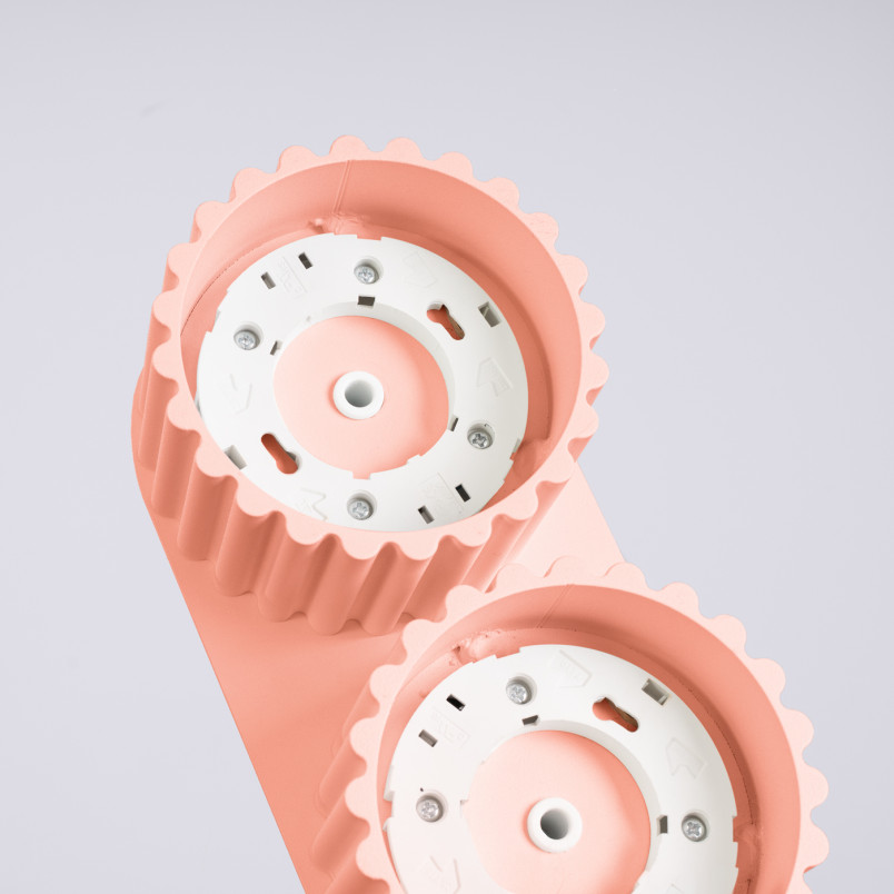 Lampa spot ryflowana Aura GX53 | Sollux - Brzoskwiniowa
