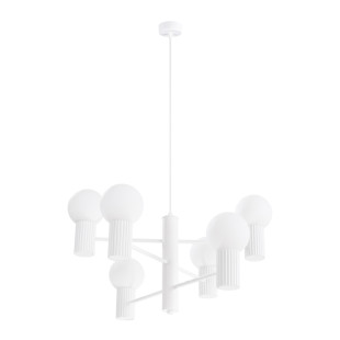 Lampa wisząca Halo 6-punktowa biała | Sollux