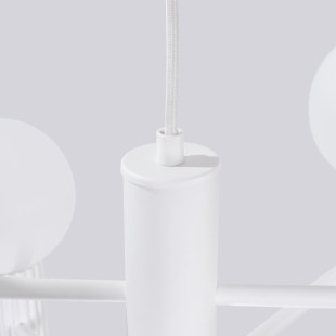 Lampa wisząca Halo 6-punktowa biała | Sollux