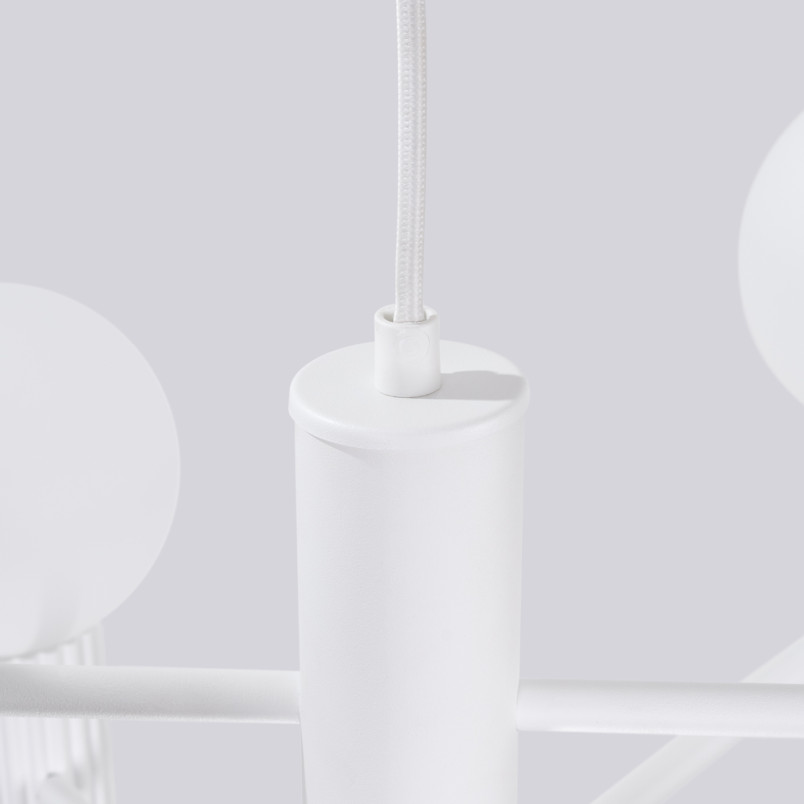 Lampa wisząca Halo 6-punktowa biała | Sollux