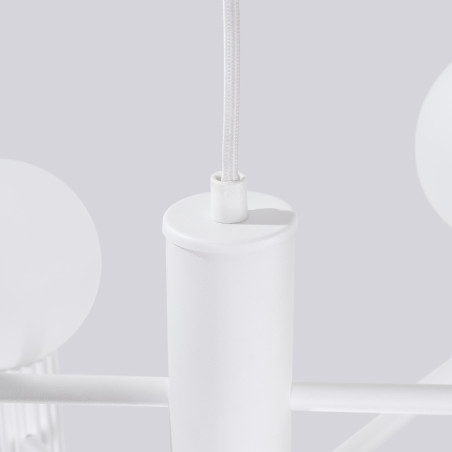 Lampa wisząca Halo 6-punktowa biała | Sollux