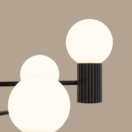 Lampa wisząca Sollux Halo | 6 punktów, biały/czarny | Sklep z lampami