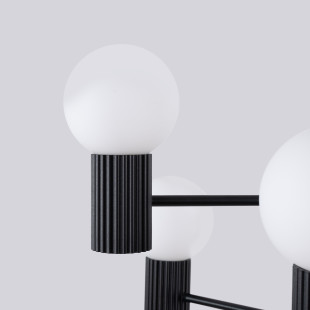 Lampa wisząca Sollux Halo | 6 punktów, biały/czarny | Sklep z lampami