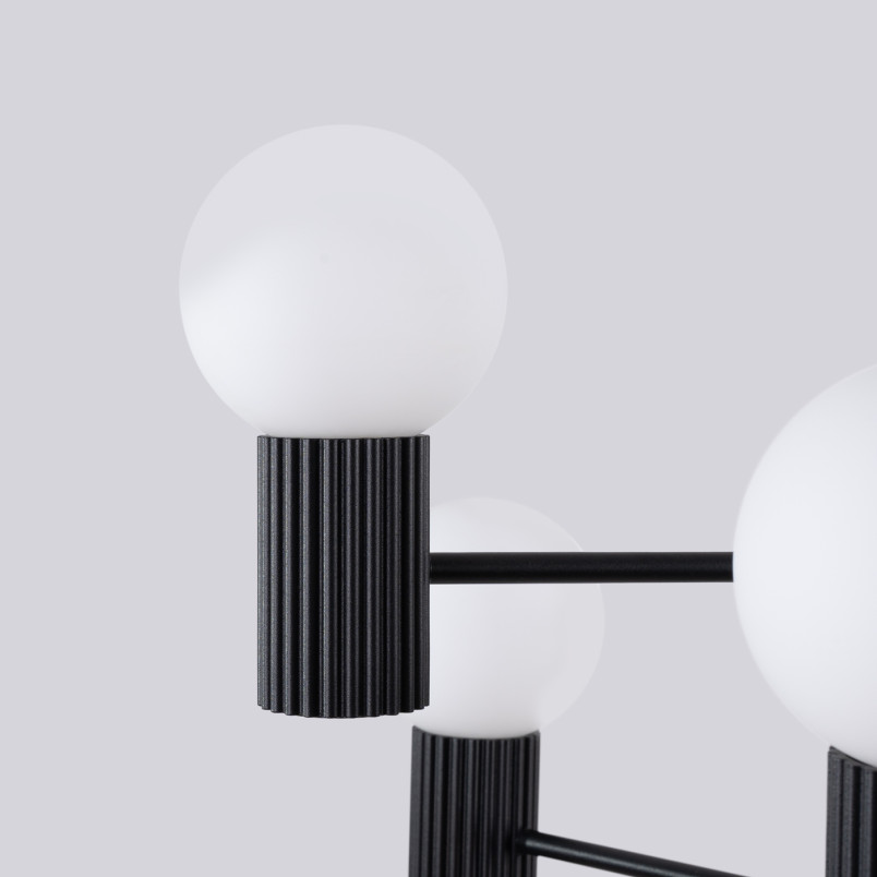Lampa wisząca Sollux Halo | 6 punktów, biały/czarny | Sklep z lampami