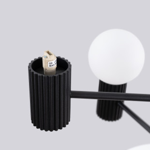 Lampa wisząca Sollux Halo | 6 punktów, biały/czarny | Sklep z lampami