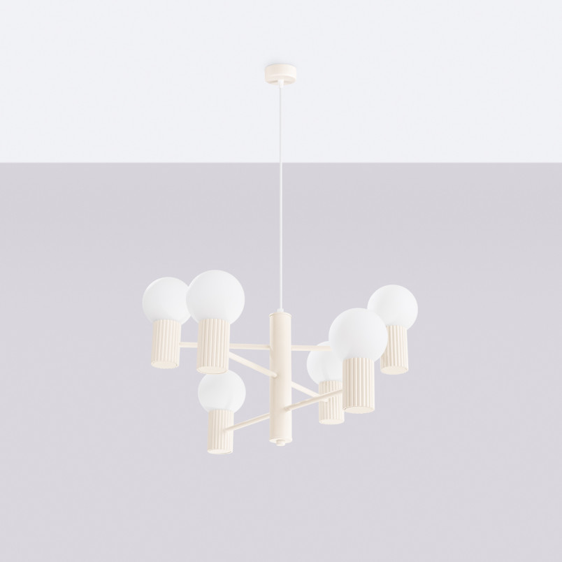 Lampa wisząca HALO 6 punktów Sollux | Nowoczesny design