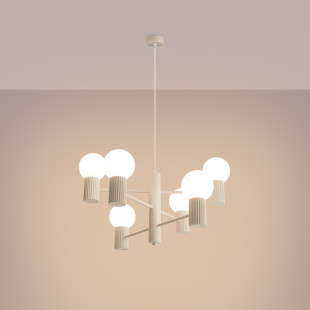 Lampa wisząca HALO 6 punktów Sollux | Nowoczesny design