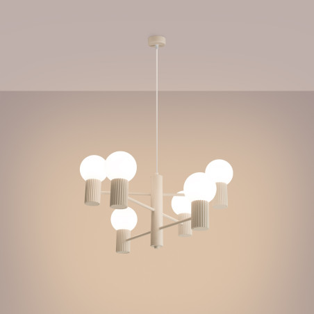 Lampa wisząca HALO 6 punktów Sollux | Nowoczesny design