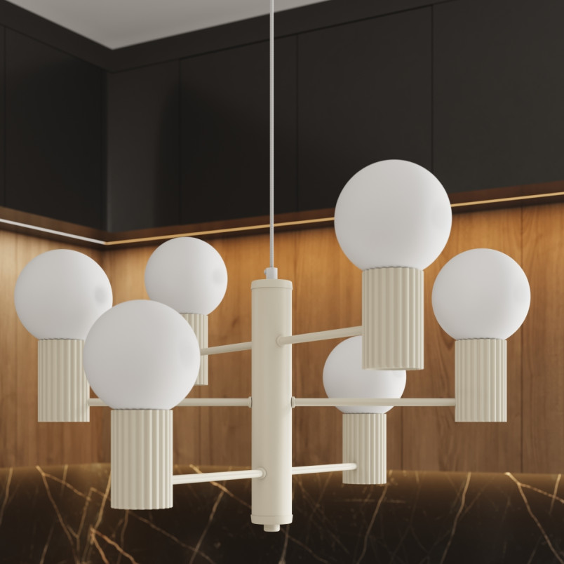 Lampa wisząca HALO 6 punktów Sollux | Nowoczesny design