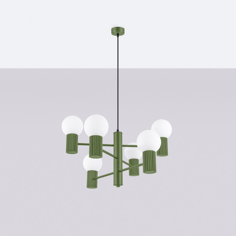 Lampa wisząca Sollux Halo 6-punktowa - nowoczesny design