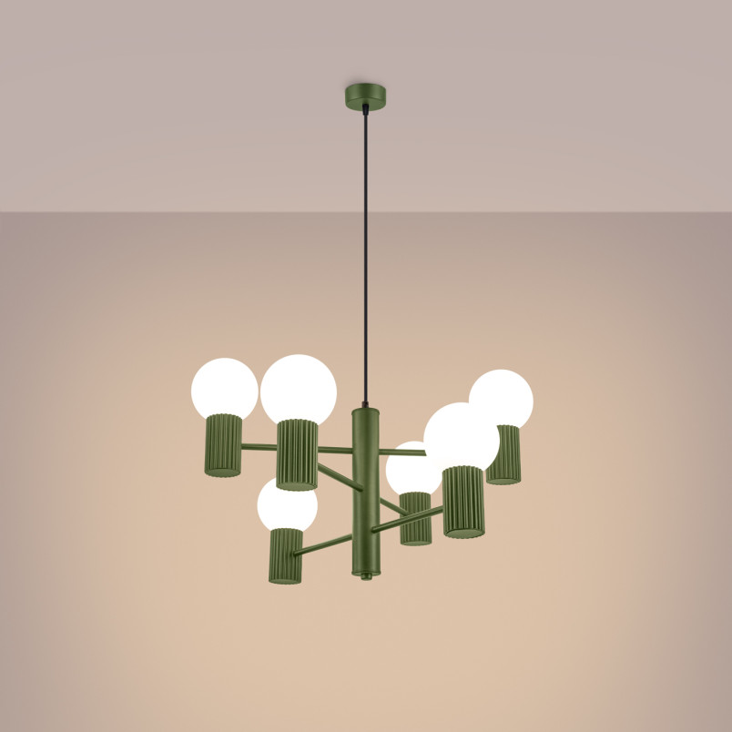 Lampa wisząca Sollux Halo 6-punktowa - nowoczesny design