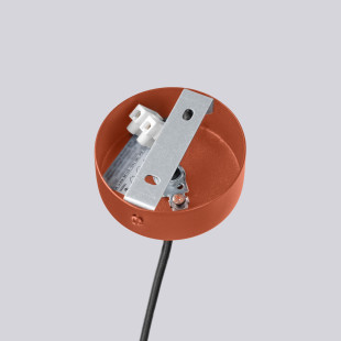 Lampa wisząca HALO 6 punktów biało-czerwona | Sollux