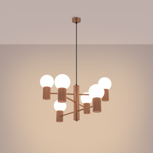 Lampa wisząca Sollux Halo 6 punktowa - nowoczesny design