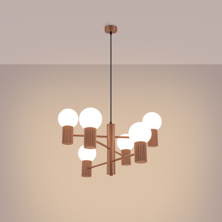 Lampa wisząca Sollux Halo 6 punktowa - nowoczesny design