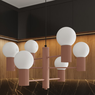 Lampa wisząca Sollux Halo 6 punktowa - nowoczesny design