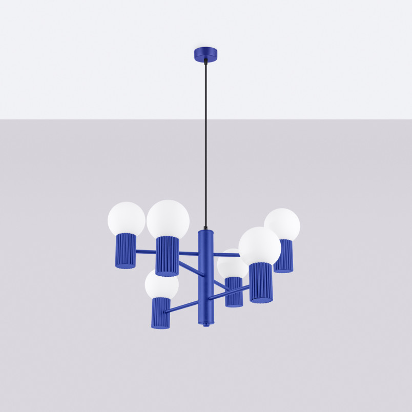 Lampa wisząca Sollux Halo 6-punktowa | Nowoczesny design