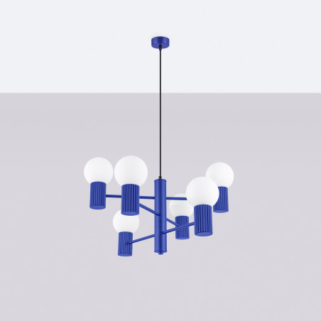 Lampa wisząca Sollux Halo 6-punktowa | Nowoczesny design