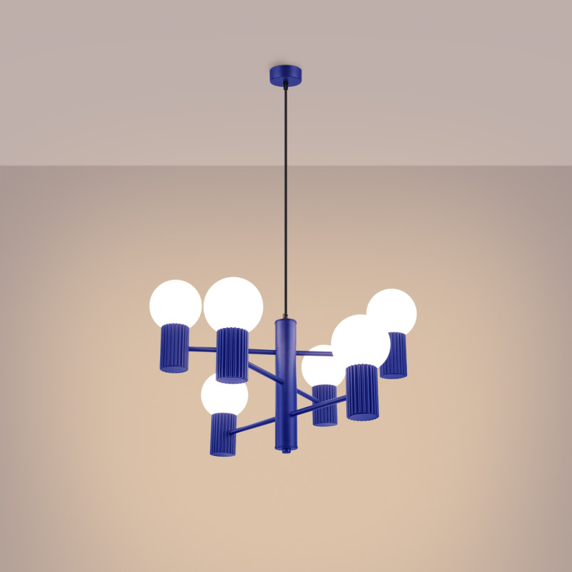 Lampa wisząca Sollux Halo 6-punktowa | Nowoczesny design