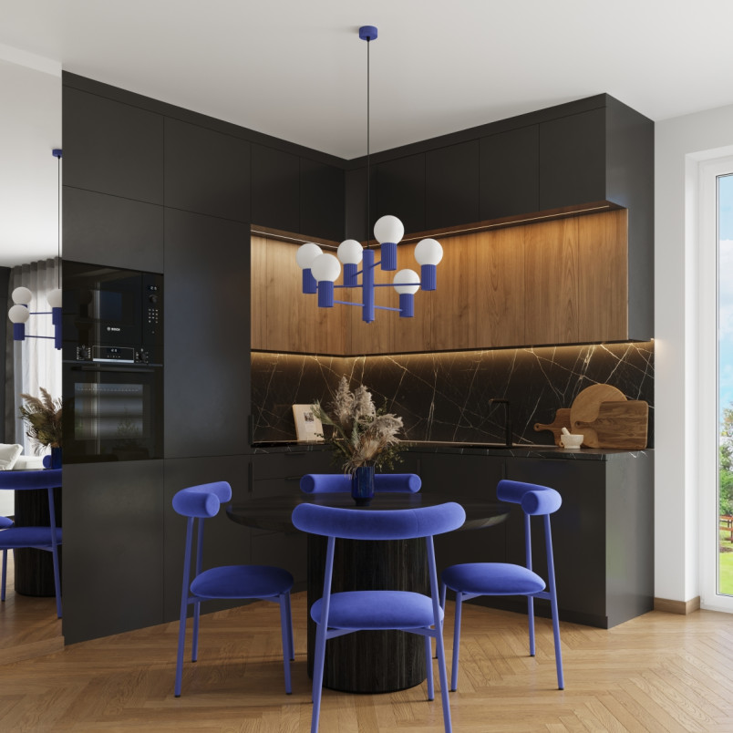 Lampa wisząca Sollux Halo 6-punktowa | Nowoczesny design