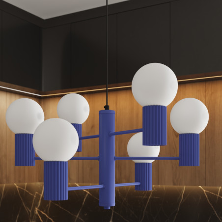 Lampa wisząca Sollux Halo 6-punktowa | Nowoczesny design