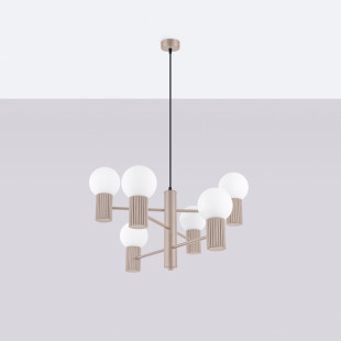 Lampa wisząca Sollux Halo 6 punktowa - Nowoczesny design