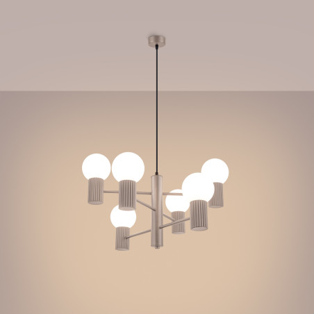 Lampa wisząca Sollux Halo 6 punktowa - Nowoczesny design