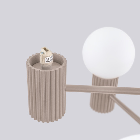Lampa wisząca Sollux Halo 6 punktowa - Nowoczesny design
