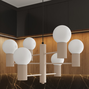 Lampa wisząca Sollux Halo 6 punktowa - Nowoczesny design