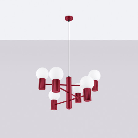 Lampa wisząca 6 punktów Sollux Halo - nowoczesny design