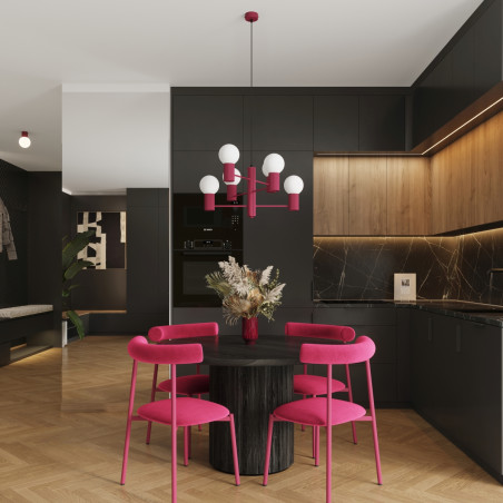 Lampa wisząca 6 punktów Sollux Halo - nowoczesny design