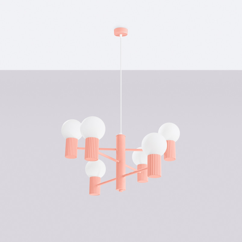 Lampa wisząca Sollux Halo 6-punktowa - Nowoczesny design