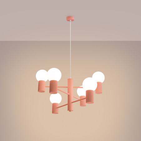 Lampa wisząca Sollux Halo 6-punktowa - Nowoczesny design