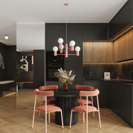Lampa wisząca Sollux Halo 6-punktowa - Nowoczesny design