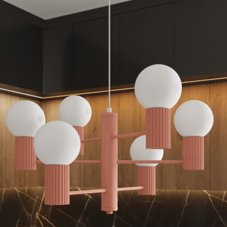 Lampa wisząca Sollux Halo 6-punktowa - Nowoczesny design