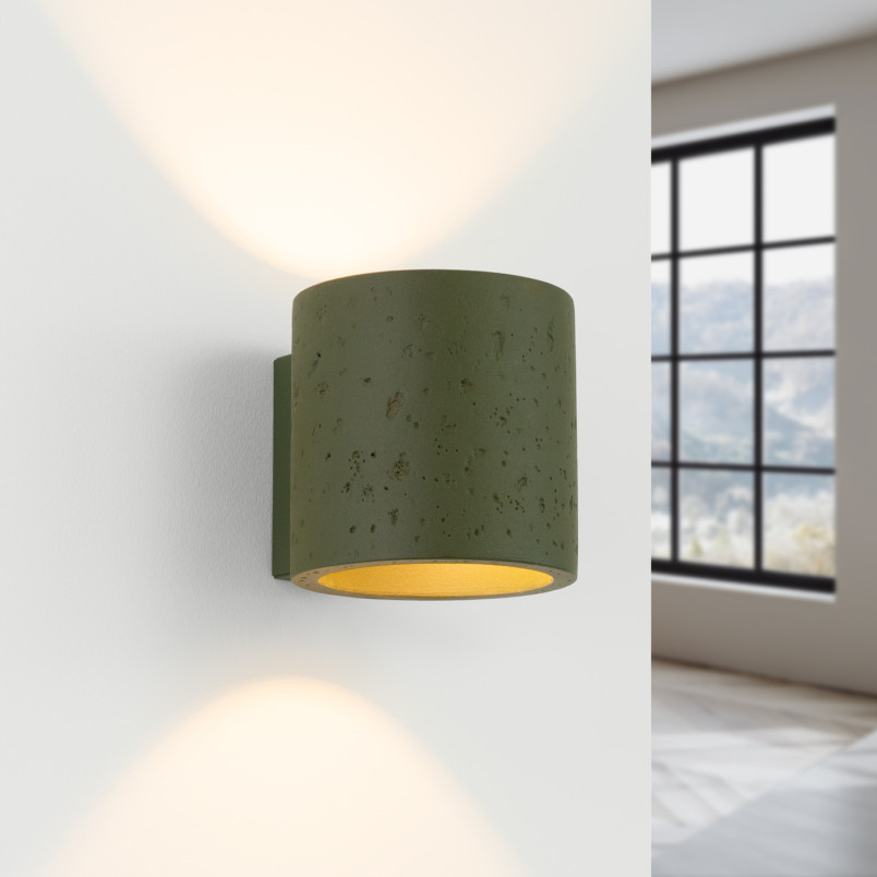 Kinkiet betonowy zielony Orbis 10cm Sollux - Loft i Industrial
