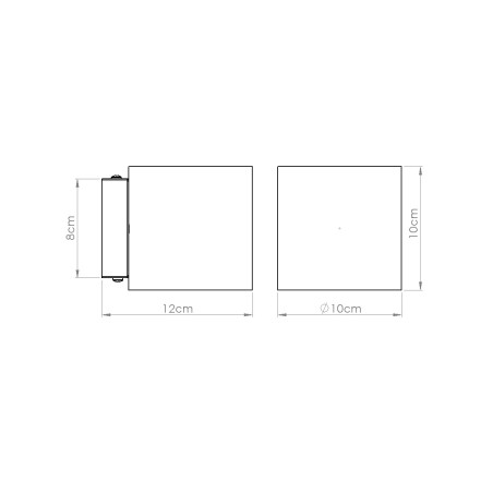 Kinkiet betonowy zielony Orbis 10cm Sollux - Loft i Industrial