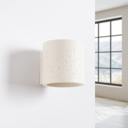 Kinkiet betonowy Sollux Orbis beżowy | Loft, industrial
