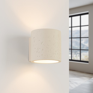 Kinkiet betonowy Sollux Orbis beżowy | Loft, industrial