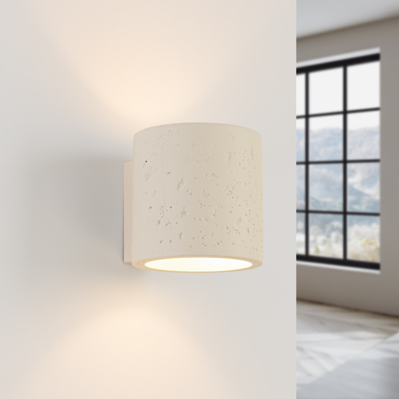 Kinkiet betonowy Sollux Orbis beżowy | Loft, industrial
