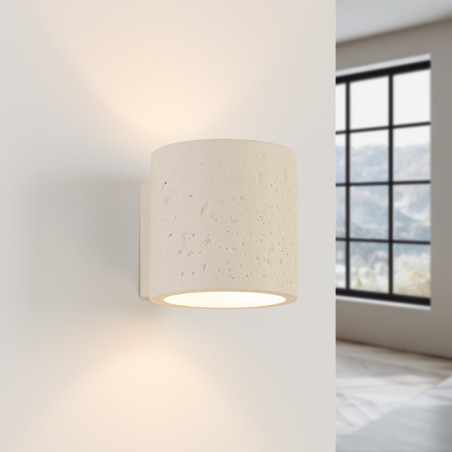 Kinkiet betonowy Sollux Orbis beżowy | Loft, industrial