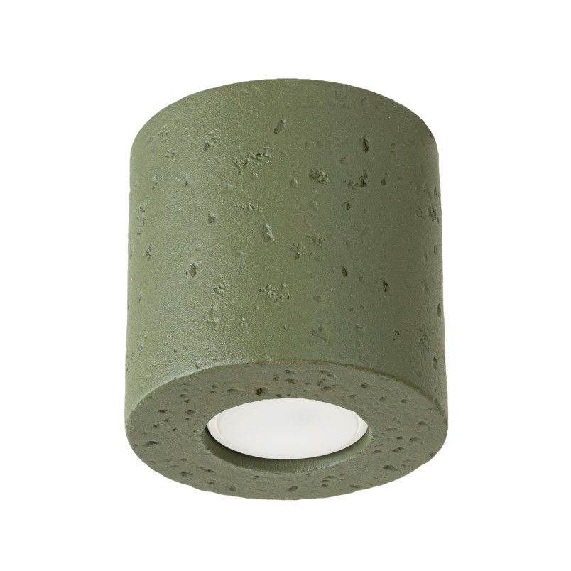 Lampa Betonowa Zielona Orbis 10cm Sollux | Loftowa