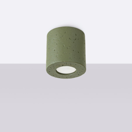 Lampa Betonowa Zielona Orbis 10cm Sollux | Loftowa