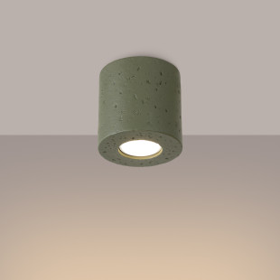 Lampa Betonowa Zielona Orbis 10cm Sollux | Loftowa