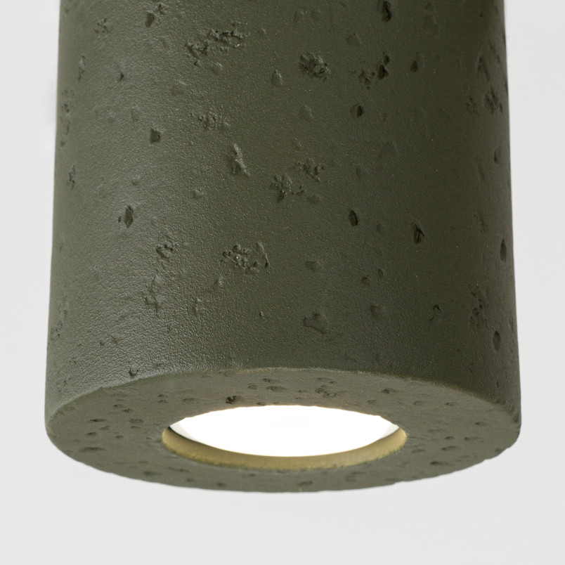 Lampa Betonowa Zielona Orbis 10cm Sollux | Loftowa