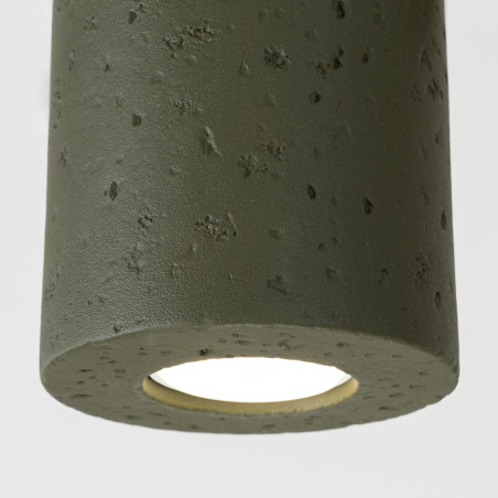 Lampa Betonowa Zielona Orbis 10cm Sollux | Loftowa