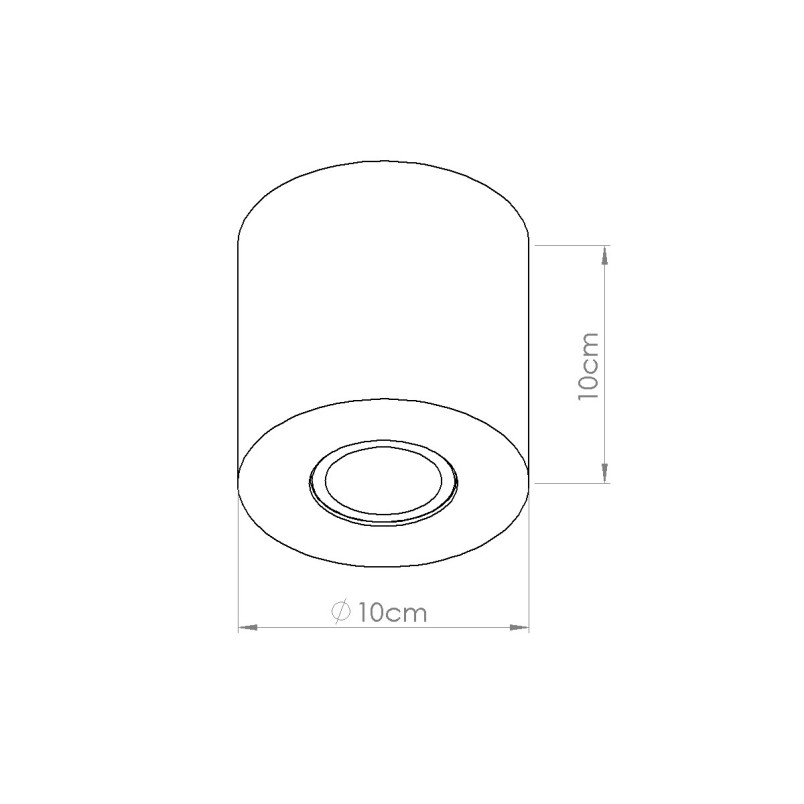 Lampa Betonowa Zielona Orbis 10cm Sollux | Loftowa