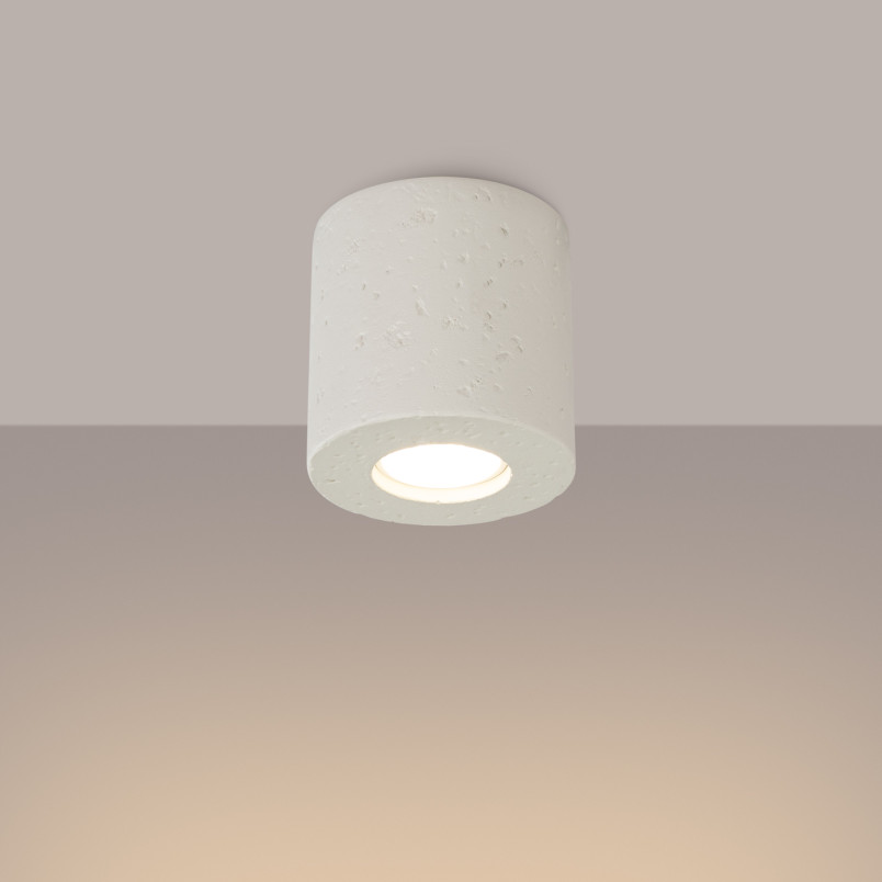 Lampa Betonowa Sollux Orbis 10cm Beżowa | Loftowa