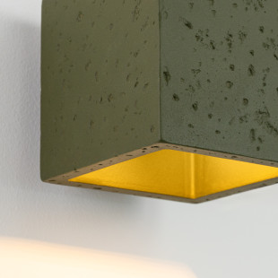 Kinkiet betonowy zielony Sollux Quad | Loftowa lampa ścienna