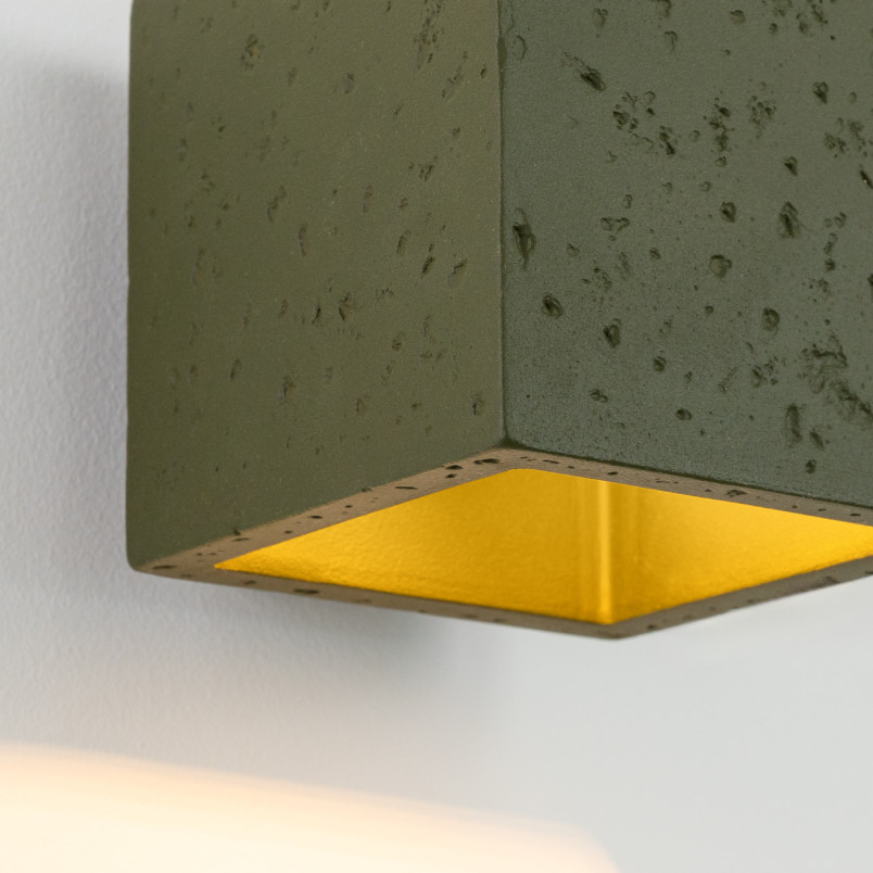 Kinkiet betonowy zielony Sollux Quad | Loftowa lampa ścienna