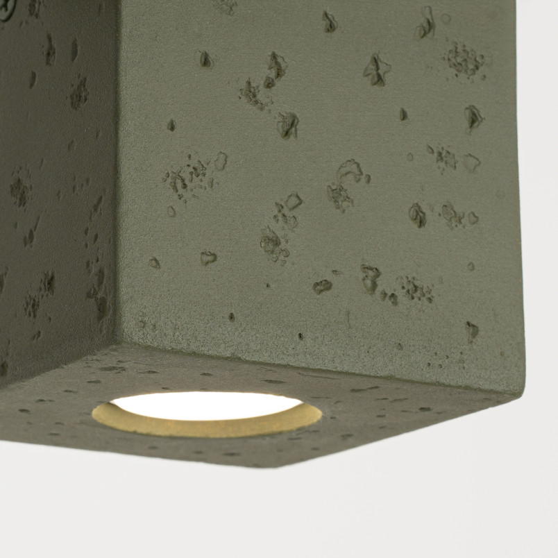 Lampa Betonowa Sollux Quad Zielona - Loft Industrialny